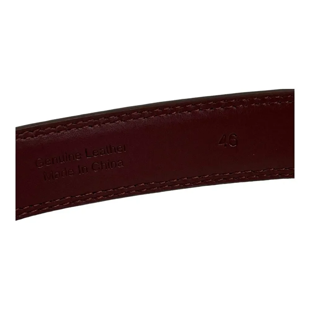 Aurielo Valentino Belt 46XL Men's Black Leather